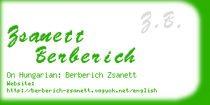 zsanett berberich business card